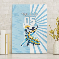 Personalized Uruguay Soccer Canvas Wall Art Cultural Dance Drums Sun Emblem Dynamic Flag