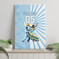 Personalized Uruguay Soccer Canvas Wall Art Cultural Dance Drums Sun Emblem Dynamic Flag