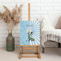 Personalized Uruguay Soccer Canvas Wall Art Cultural Dance Drums Sun Emblem Dynamic Flag