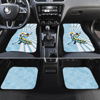 Personalized Uruguay Soccer Car Mats Cultural Dance Drums Sun Emblem Dynamic Flag