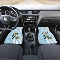 Personalized Uruguay Soccer Car Mats Cultural Dance Drums Sun Emblem Dynamic Flag