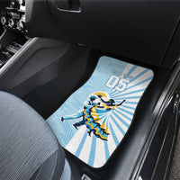 Personalized Uruguay Soccer Car Mats Cultural Dance Drums Sun Emblem Dynamic Flag