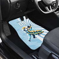 Personalized Uruguay Soccer Car Mats Cultural Dance Drums Sun Emblem Dynamic Flag