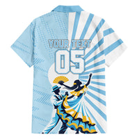 Personalized Uruguay Soccer Hawaiian Shirt Cultural Dance Drums Sun Emblem Dynamic Flag