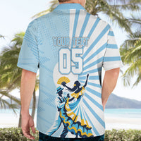 Personalized Uruguay Soccer Hawaiian Shirt Cultural Dance Drums Sun Emblem Dynamic Flag