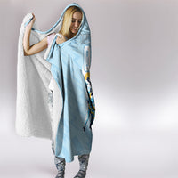 Personalized Uruguay Soccer Hooded Blanket Cultural Dance Drums Sun Emblem Dynamic Flag