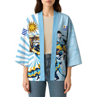 Personalized Uruguay Soccer Kimono Cultural Dance Drums Sun Emblem Dynamic Flag