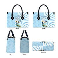 Personalized Uruguay Soccer Leather Bag Cultural Dance Drums Sun Emblem Dynamic Flag