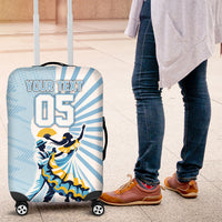 Personalized Uruguay Soccer Luggage Cover Cultural Dance Drums Sun Emblem Dynamic Flag