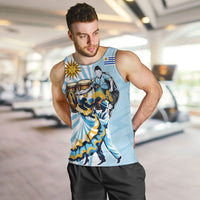 Personalized Uruguay Soccer Men Tank Top Cultural Dance Drums Sun Emblem Dynamic Flag