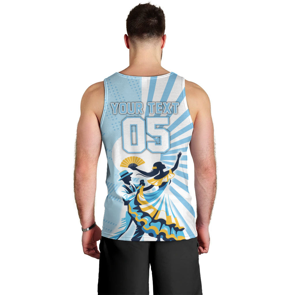 Personalized Uruguay Soccer Men Tank Top Cultural Dance Drums Sun Emblem Dynamic Flag