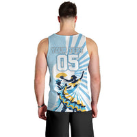 Personalized Uruguay Soccer Men Tank Top Cultural Dance Drums Sun Emblem Dynamic Flag