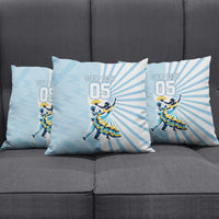 Personalized Uruguay Soccer Pillow Cover Cultural Dance Drums Sun Emblem Dynamic Flag