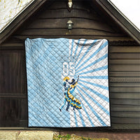 Personalized Uruguay Soccer Quilt Cultural Dance Drums Sun Emblem Dynamic Flag