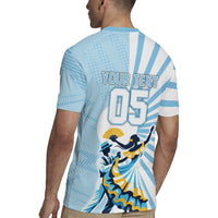 Personalized Uruguay Soccer Rugby Jersey Cultural Dance Drums Sun Emblem Dynamic Flag