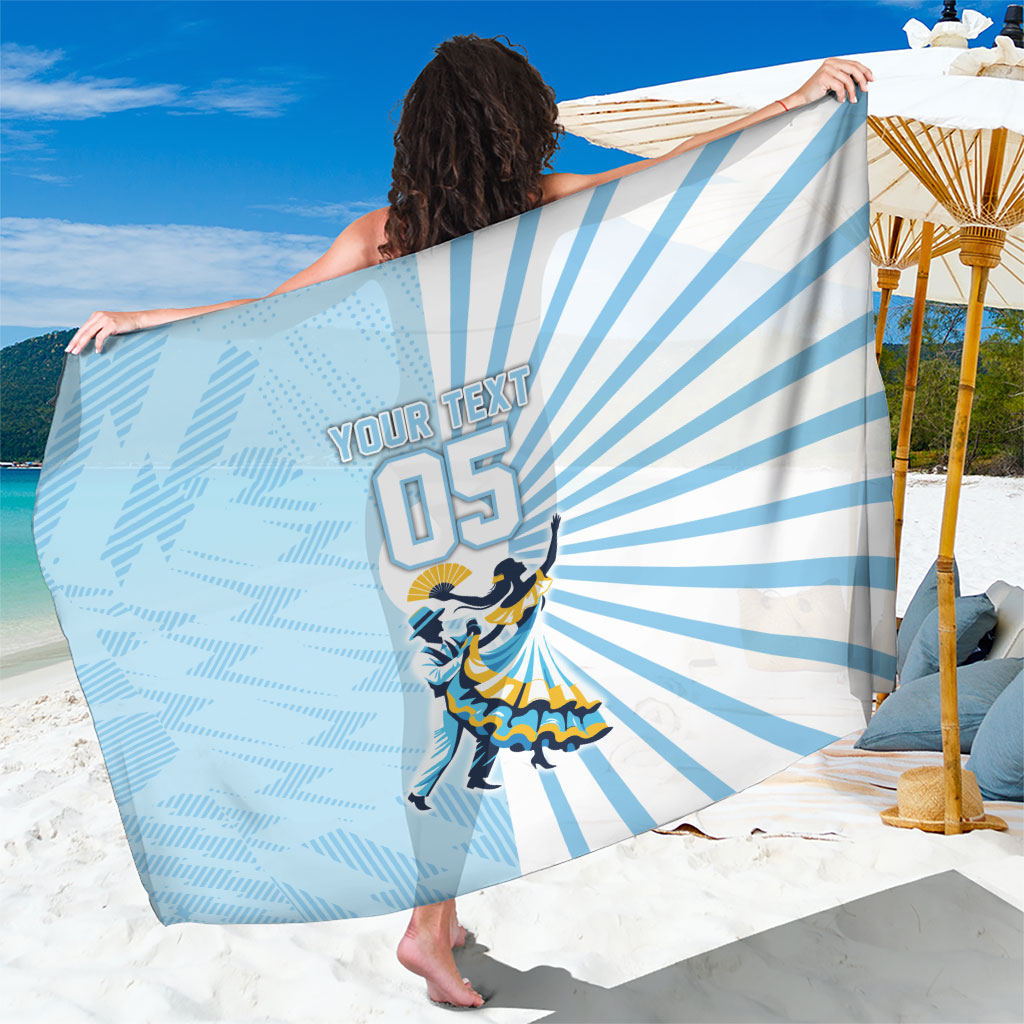Personalized Uruguay Soccer Sarong Cultural Dance Drums Sun Emblem Dynamic Flag