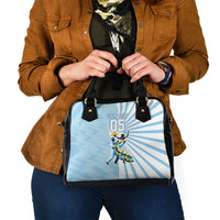 Personalized Uruguay Soccer Shoulder Handbag Cultural Dance Drums Sun Emblem Dynamic Flag