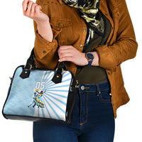 Personalized Uruguay Soccer Shoulder Handbag Cultural Dance Drums Sun Emblem Dynamic Flag