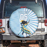 Personalized Uruguay Soccer Spare Tire Cover Cultural Dance Drums Sun Emblem Dynamic Flag