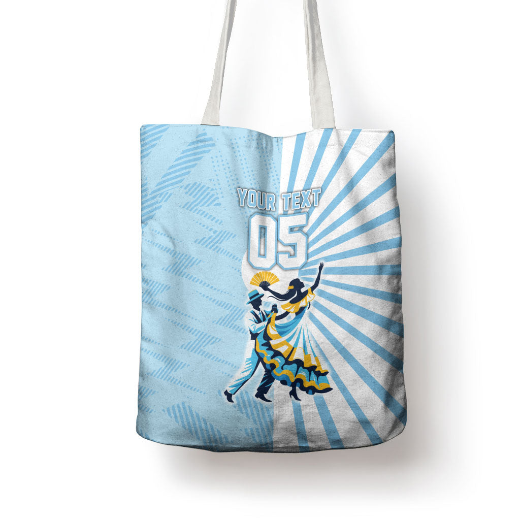 Personalized Uruguay Soccer Tote Bag Cultural Dance Drums Sun Emblem Dynamic Flag