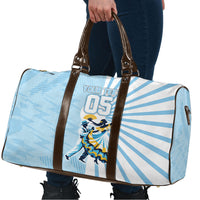 Personalized Uruguay Soccer Travel Bag Cultural Dance Drums Sun Emblem Dynamic Flag
