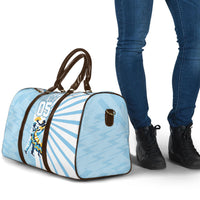 Personalized Uruguay Soccer Travel Bag Cultural Dance Drums Sun Emblem Dynamic Flag