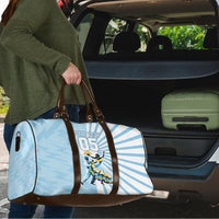 Personalized Uruguay Soccer Travel Bag Cultural Dance Drums Sun Emblem Dynamic Flag