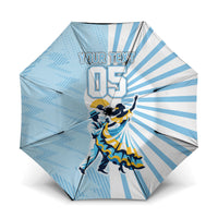 Personalized Uruguay Soccer Umbrella Cultural Dance Drums Sun Emblem Dynamic Flag