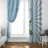 Personalized Uruguay Soccer Window Curtain Cultural Dance Drums Sun Emblem Dynamic Flag