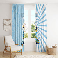 Personalized Uruguay Soccer Window Curtain Cultural Dance Drums Sun Emblem Dynamic Flag