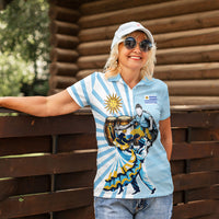Personalized Uruguay Soccer Women Polo Shirt Cultural Dance Drums Sun Emblem Dynamic Flag