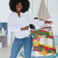 Personalized Ghana Football Laundry Basket Soccer Player Kick - Floral Hibiscus