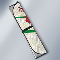 Personalized Ghana Football Auto Sun Shade Soccer Player Kick - Floral Hibiscus