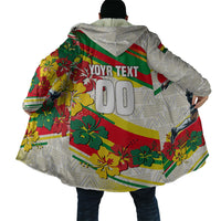Personalized Ghana Football Cloak Soccer Player Kick - Floral Hibiscus