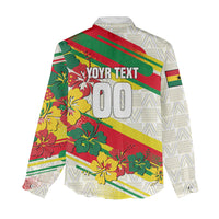Personalized Ghana Football Women Casual Shirt Soccer Player Kick - Floral Hibiscus