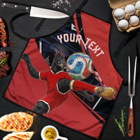 Personalized Panama Football Apron Los Canaleros Harpy Eagle Mascot - National Flag Colors
