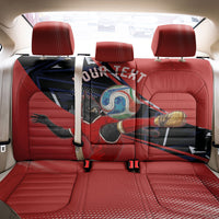 Personalized Panama Football Back Car Seat Cover Los Canaleros Harpy Eagle Mascot - National Flag Colors