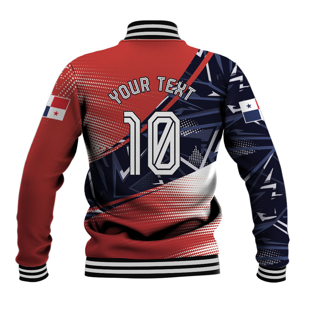 Personalized Panama Football Baseball Jacket Los Canaleros Harpy Eagle Mascot - National Flag Colors