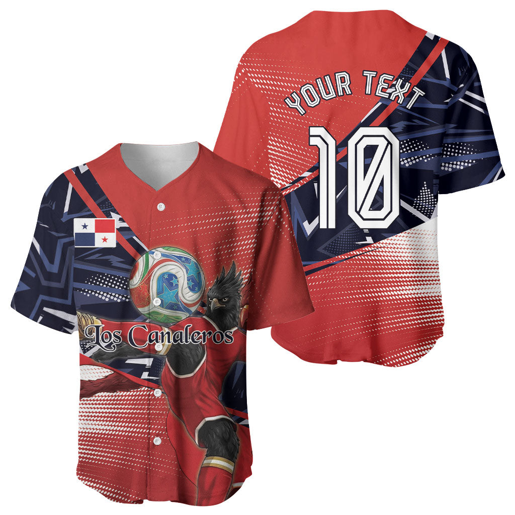 Personalized Panama Football Baseball Jersey Los Canaleros Harpy Eagle Mascot - National Flag Colors