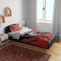 Personalized Panama Football Bedding Set Los Canaleros Harpy Eagle Mascot - National Flag Colors