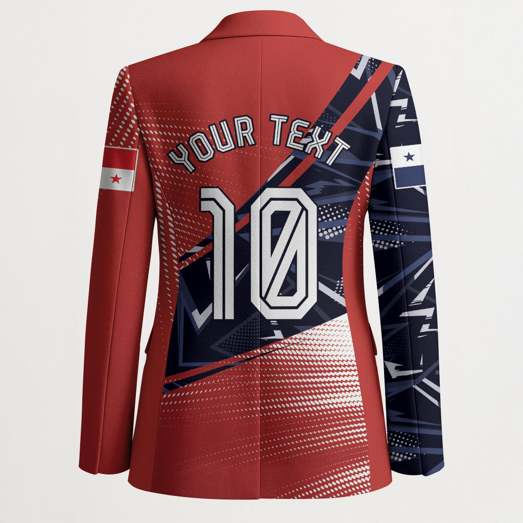 Personalized Panama Football Blazer Los Canaleros Harpy Eagle Mascot - National Flag Colors