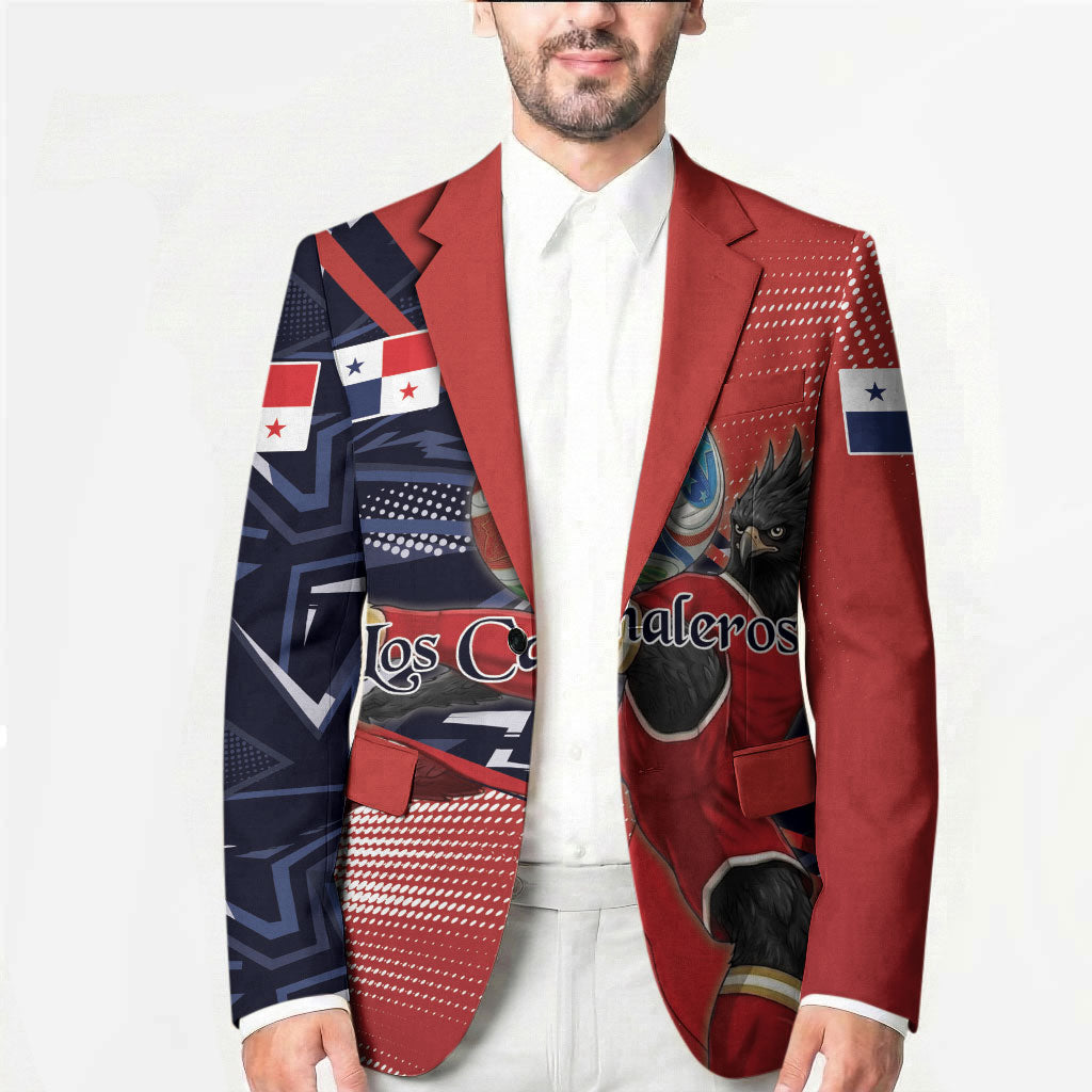 Personalized Panama Football Blazer Los Canaleros Harpy Eagle Mascot - National Flag Colors
