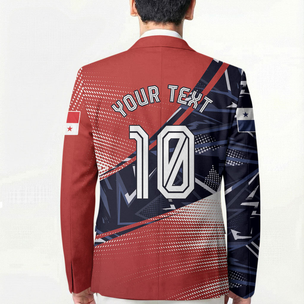 Personalized Panama Football Blazer Los Canaleros Harpy Eagle Mascot - National Flag Colors