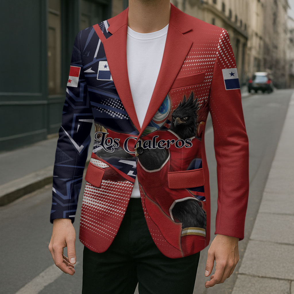 Personalized Panama Football Blazer Los Canaleros Harpy Eagle Mascot - National Flag Colors