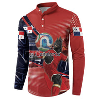 Personalized Panama Football Button Sweatshirt Los Canaleros Harpy Eagle Mascot - National Flag Colors