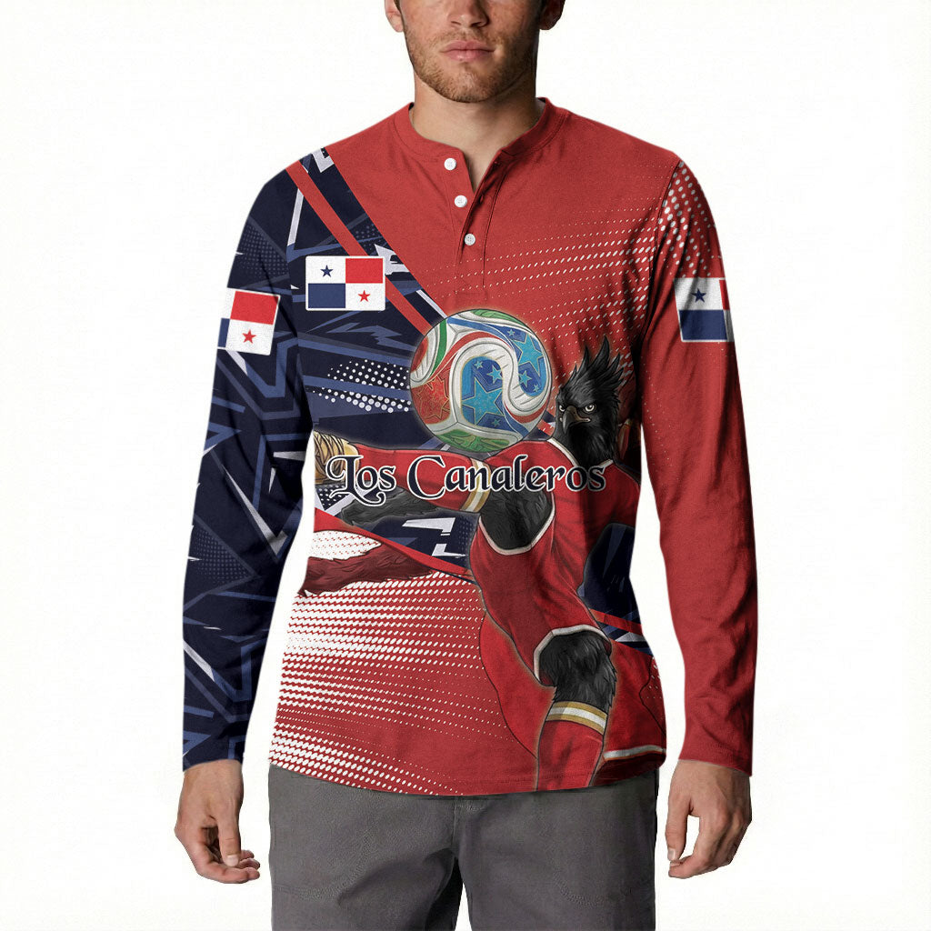 Personalized Panama Football Button Sweatshirt Los Canaleros Harpy Eagle Mascot - National Flag Colors
