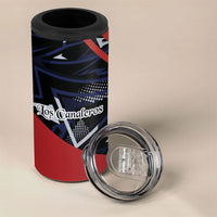 Personalized Panama Football 4 in 1 Can Cooler Tumbler Los Canaleros Harpy Eagle Mascot - National Flag Colors