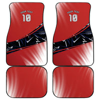 Personalized Panama Football Car Mats Los Canaleros Harpy Eagle Mascot - National Flag Colors