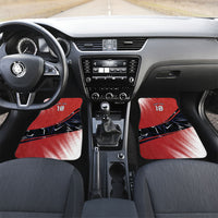 Personalized Panama Football Car Mats Los Canaleros Harpy Eagle Mascot - National Flag Colors