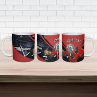 Personalized Panama Football Ceramic Mug Los Canaleros Harpy Eagle Mascot - National Flag Colors